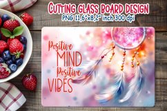 inspirational quote kitchen glass cutting board sublimation Product Image 1