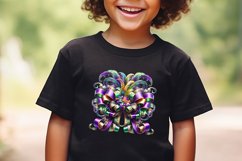 Mardi gras coquette bow design | Cute girly t-shirt clipart Product Image 3