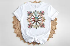 Christmas snowflakes clipart|Cute Winter flower shirt design Product Image 3