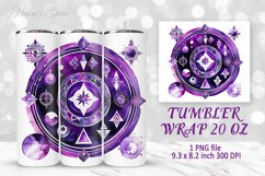 Purple Watercolor abstract tumbler| Esoteric tumbler 20oz Product Image 1