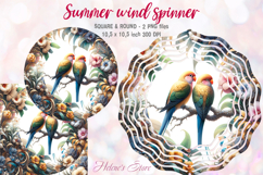 Cute birds windspinner |Lovebirds Wind spinner sublimation Product Image 1