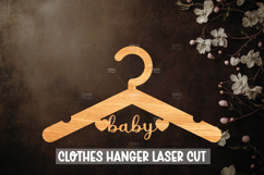 9 Baby Hanger SVG Laser Cut File | Nursery Clothes Organizer Product Image 10