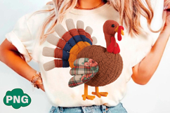 Thanksgiving Png Patchwork Turkey Png Product Image 3