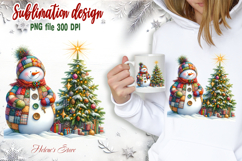 Cute snowman clipart | Retro patchwork t shirt designs png Product Image 1