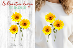 Cute Sunflowers sublimation design png|Yellow Floral Clipart Product Image 1