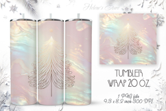 Christmas tree tumbler wrap 20oz sublimation | Golden Magic Product Image 1