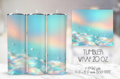 Light aqua pastel tumbler 20oz wrap sublimation design png Product Image 1