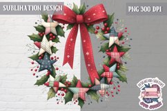 Christmas Patchwork Sublimation Design PNG Glitter Shine Product Image 1