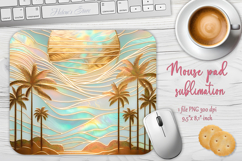 Summer beach mouse pad sublimation design| Iridescent &amp; gold Product Image 1
