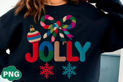 Faux Yarn Christmas Png Holly Jolly Png Product Image 2