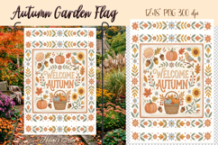 Welcome Autumn Garden Flag Sublimation | Fall garden design Product Image 1