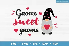 Gnome Sweet Gnome SVG - Gnome with Heart SVG PNG DXF EPS PDF Product Image 1