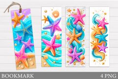 Starfish Bookmark Design. Sea Bookmark Sublimation Product Image 1