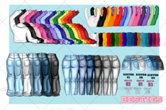 Best friends clipart, Soul sisters clipart, Besties clipart Product Image 8
