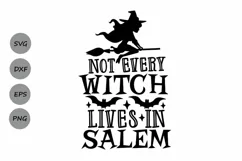Not Every Witch Lives In Salem Svg, Halloween Svg, Witch Svg Product Image 1