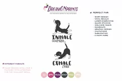 Yoga Dog SVG | Inhale Exhale | Dog Illustration Product Image 2