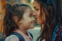 Mom and Daughter Love Background Wallpaper Product Image 1