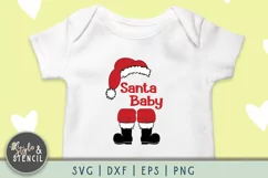 Santa Hat Boots Christmas SVG - PNG, DXF, SVG, EPS, Cut File Product Image 1