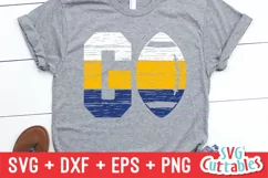 Football SVG | GO Football Distressed | Shirt Design Product Image 2