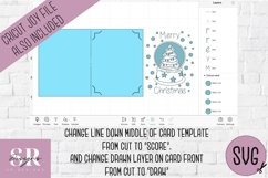 Christmas insert card design| Paper cutting | Cricut Joy svg Product Image 2