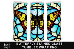 Stained Glass Tumbler | Butterfly Tumbler PNG Product Image 1
