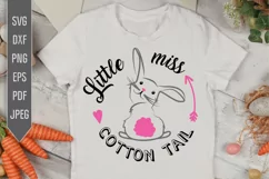Little Miss Cotton Tail Svg. Cute Girl Easter dxf, png Product Image 1