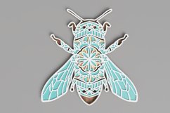 Insect laser cut file - Bee Mandala Product Image 1