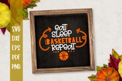 Eat sleep basketball repeat svg Product Image 1