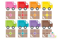 Delivery Trucks and Packages Clipart Product Image 1