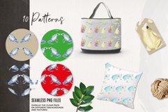 Watercolor Frogs Seamless Patterns Digital Paper Frog Print Product Image 3