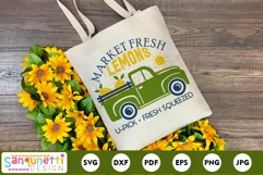 Market fresh lemons svg | Summer farmhouse SVG Product Image 1
