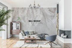 Wall mockup - Wallpaper mockup - Living room scene Product Image 1