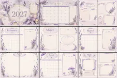 2027 Lavender Planner Journal Kit|Junk Journal Product Image 2