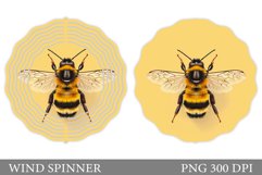 Bee Wind Spinner Design. Summer Wind Spinner Sublimation Product Image 1