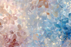 Pastel Floral Pattern with Golden Lines Product Image 1