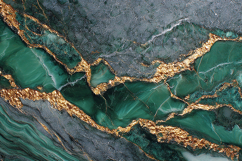 Green Marble Texture With Gold Veins Art Product Image 1