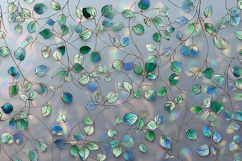 Elegant Leaf Pattern with Golden Lines Product Image 1