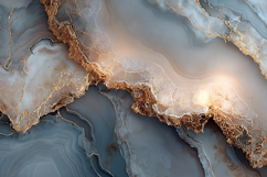 Blue Gray Marble with Golden Veins Art Product Image 1