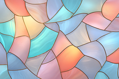 Pastel Stained Glass Abstract Pattern Art Product Image 1