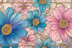 Colorful Floral Pattern Decorative Art Product Image 1