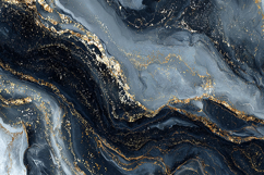 Black Gold Abstract Marble Texture Art Product Image 1