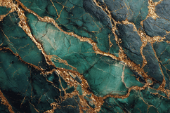 Emerald Green Marble Texture Gold Veins Product Image 1