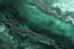 Emerald Green Abstract Marble Texture Art Product Image 1