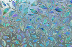 Elegant Metallic Floral Leaf Pattern Art Product Image 1