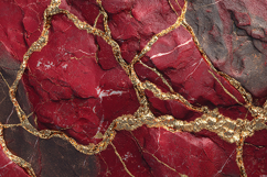 Red Marble Texture With Golden Veins Art Product Image 1