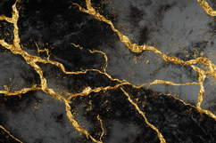 Black Marble Texture With Gold Veins Art Product Image 1