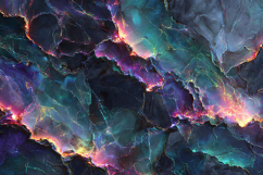 Iridescent Marble Texture Neon Glow Art Product Image 1