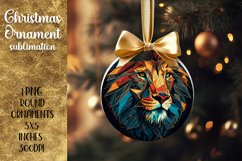 Christmas Ornament | lion mosaic Stained Glass Christmas Product Image 1