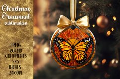 Christmas ornament butterfly mosaic stained glass Product Image 1