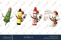 Cute Christmas School Supply Clipart Bundle PNG, 4 Holiday S Product Image 1